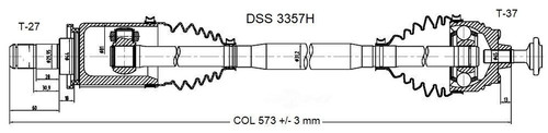 CV Axle Assembly-ATV CV Axles Front Right DSS B131